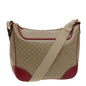 Luxury CELINE Macadam Canvas Shoulder Bag PVC Leather Beige Red 81863