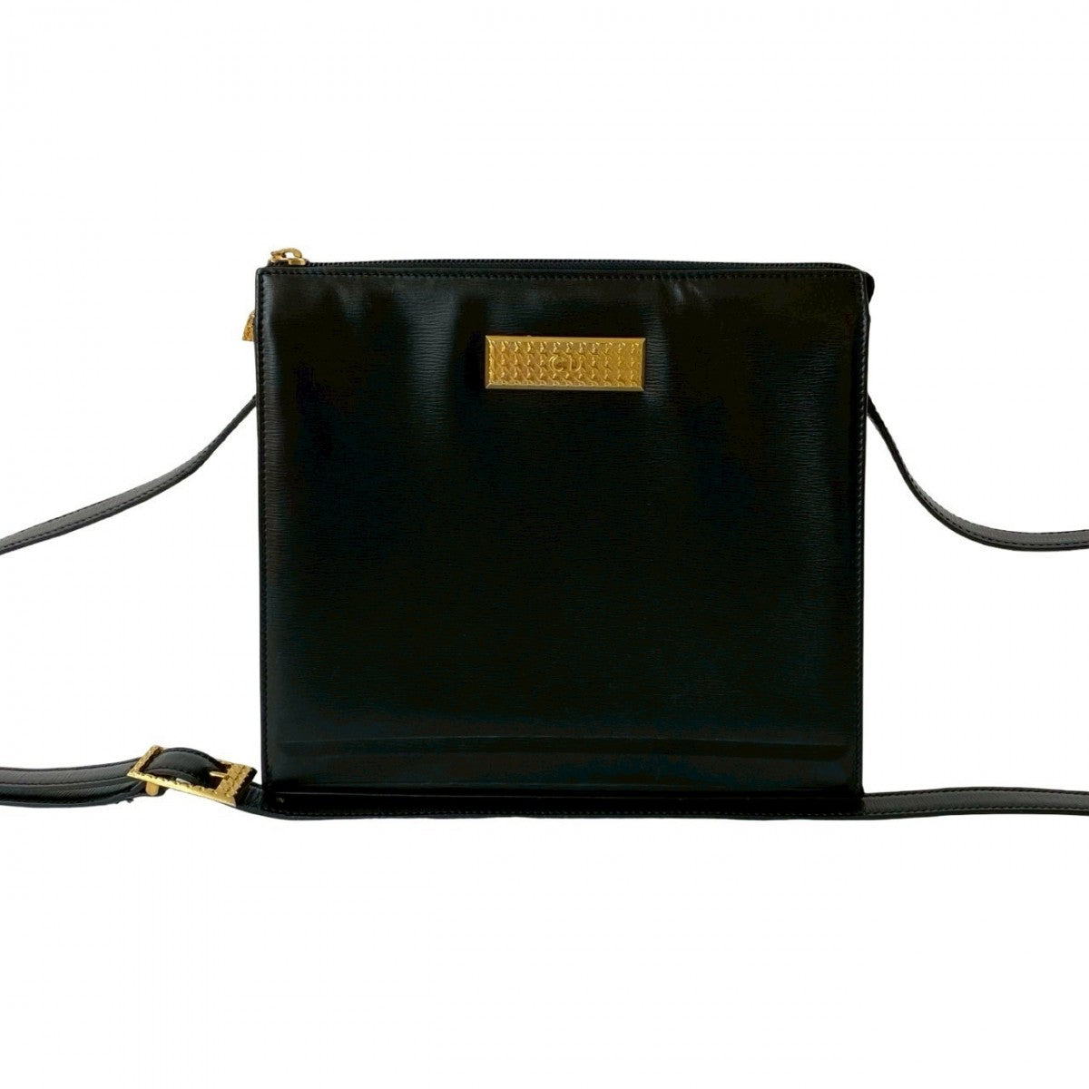 Dior Shoulder Bag leather black CD logo Metal Women Rovelle Bags