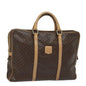 Luxury CELINE Macadam Canvas Business Bag PVC Leather Brown 81964