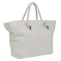 Luxury Burberry Tote Bag Canvas White Auth 81965