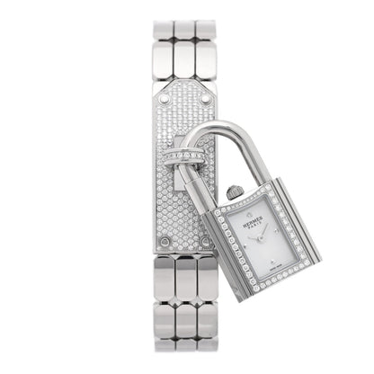 Stainless Steel Diamond Pave 16mm Kelly Quartz Watch