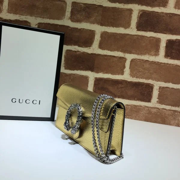 Gucci Dionysus Shiny Leather Shoulder Bag