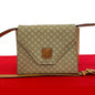 CELINE Shoulder Bag Leather, PVC beige Macadam Blason Triomphe Women