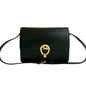 CELINE Shoulder Bag leather black Carriage Metal Women