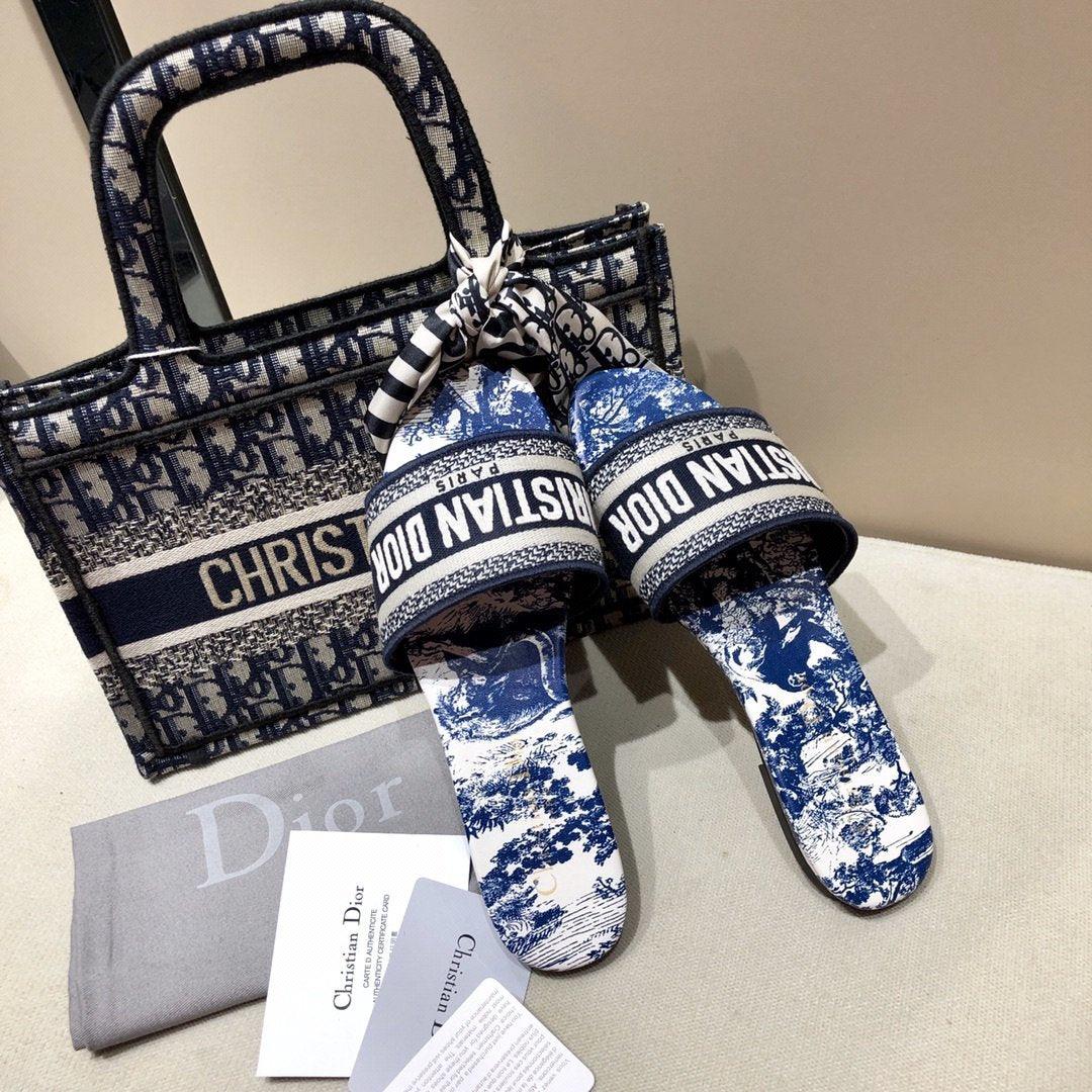 Dior Dway Slides Blue