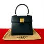 CELINE Shoulder Bag leather Navy
