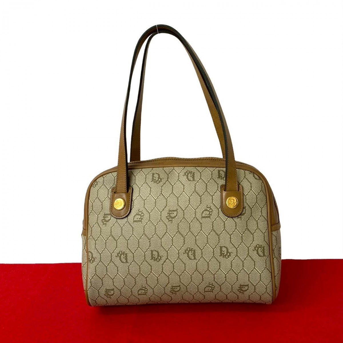 Dior Handbag leather Brown Rovelle Bags