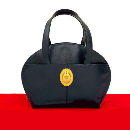 Dior Handbag leather Navy Rovelle Bags
