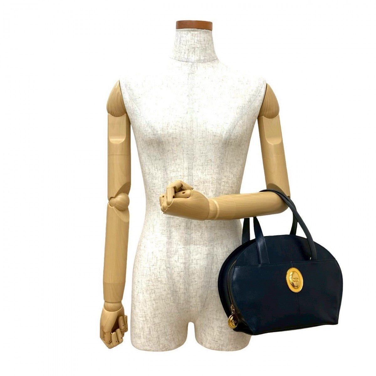 Dior Handbag leather Navy Rovelle Bags