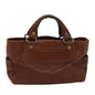 Luxury CELINE Hand Bag Leather Brown 82689