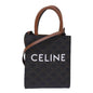 Luxury CELINE Triomphe Mini Particle Cabas Hand Bag PVC Leather 2way Black Auth 82739A