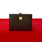CELINE Coin case leather Brown