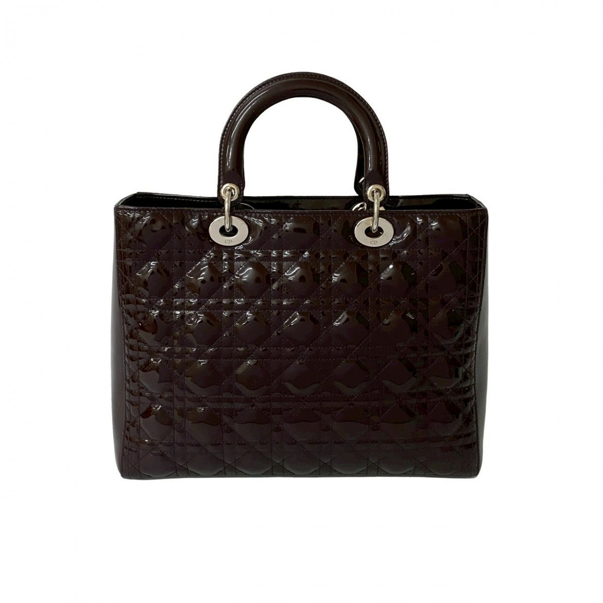 Dior Shoulder Bag Patent leather Brown Lady Dior Rovelle Bags