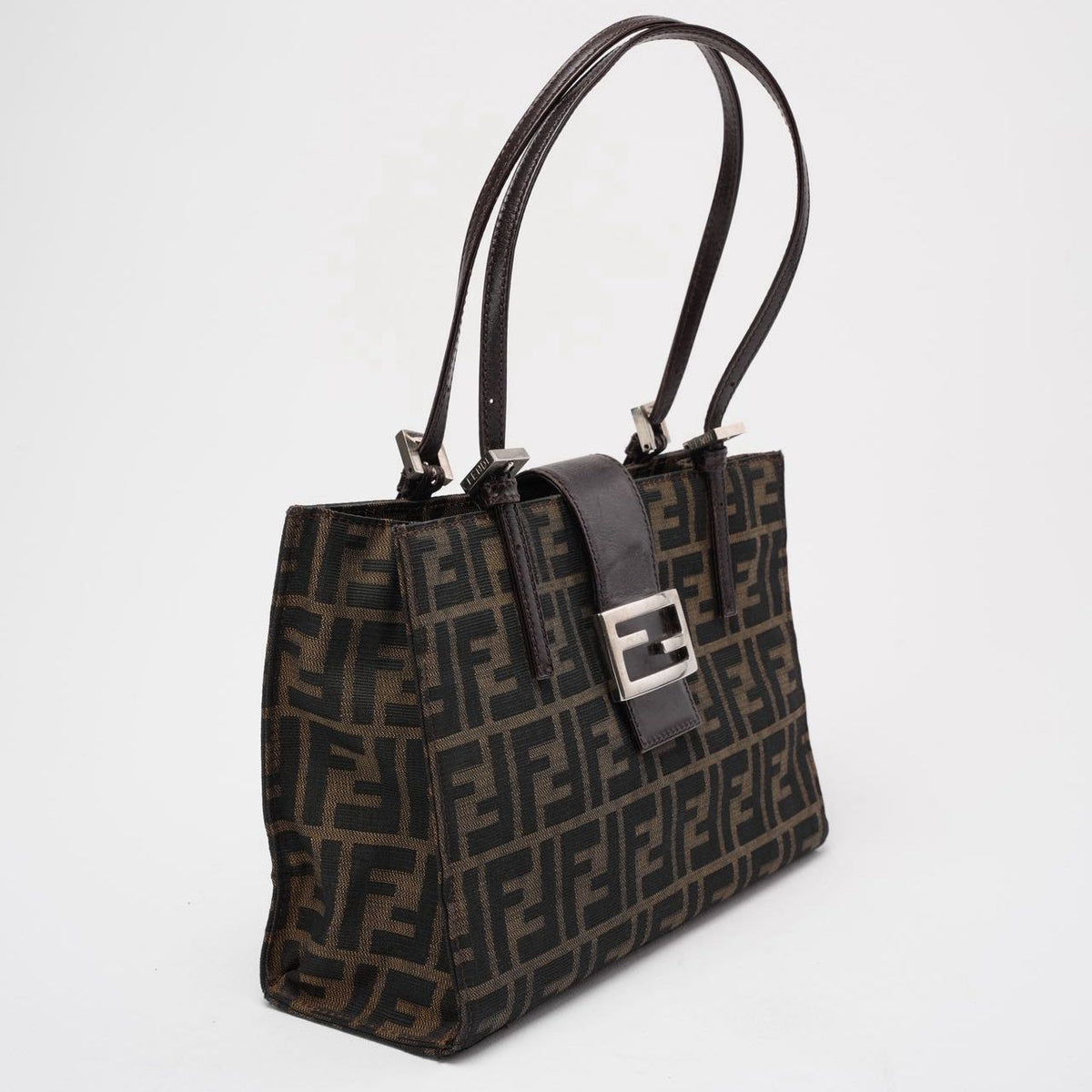 Fendi Zucca Double Top Handle Bag Rovelle Bags
