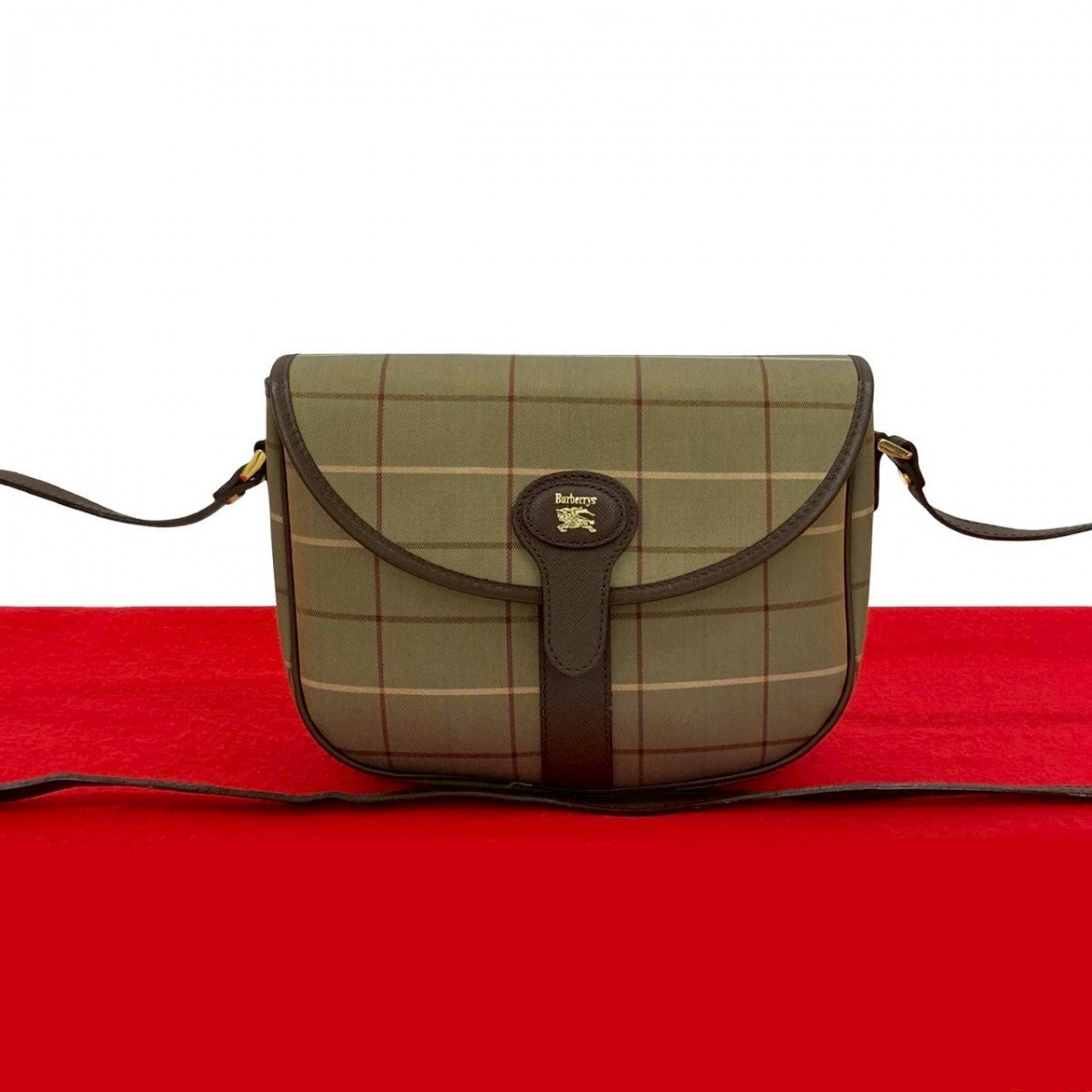 BURBERRY Shoulder Bag canvas Brown