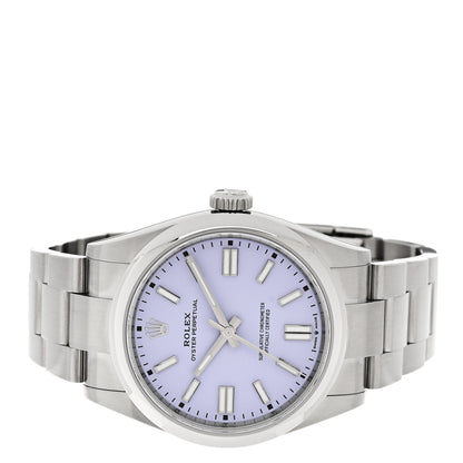 Stainless Steel 41mm Oyster Perpetual Watch Lavender 134300