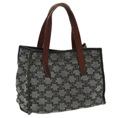 Luxury CELINE Paris Macadam Canvas Hand Bag Gray 83427