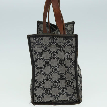 Luxury CELINE Paris Macadam Canvas Hand Bag Gray 83427