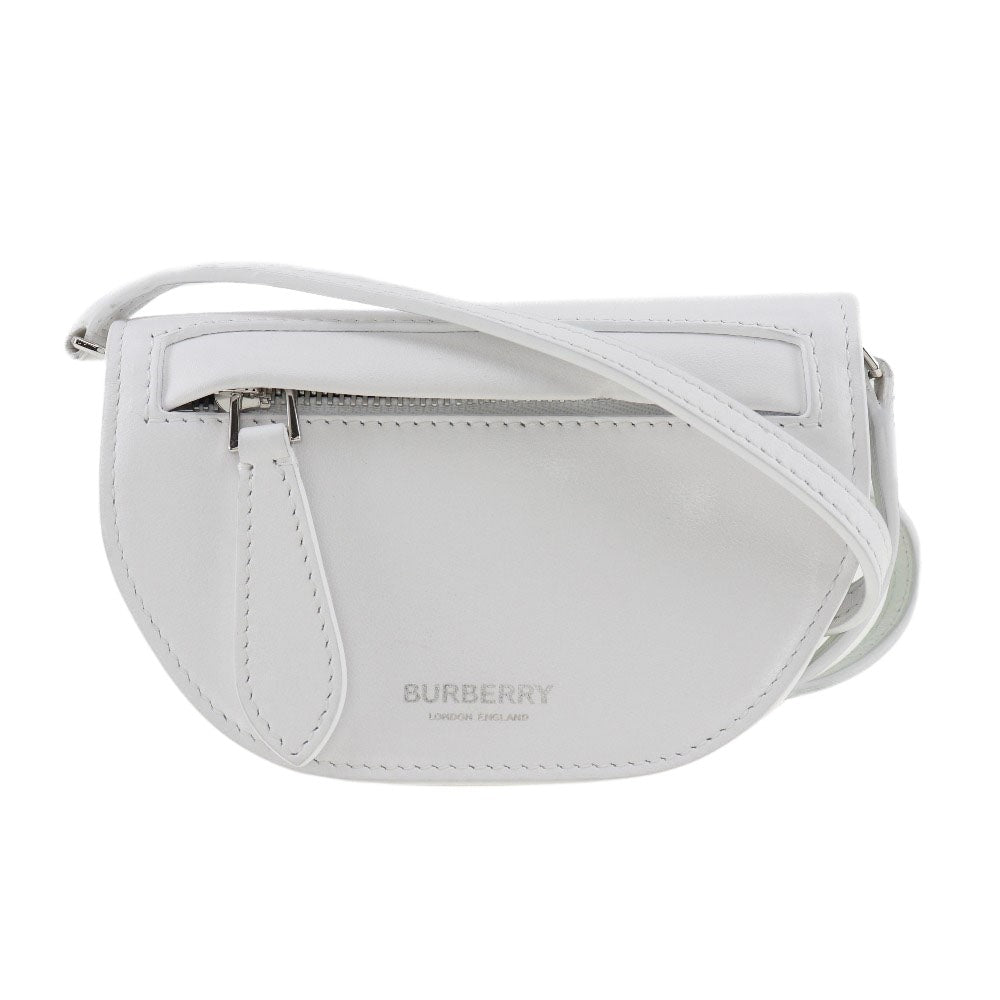 Burberry Olympia White Leather Shoulder Bag ( )