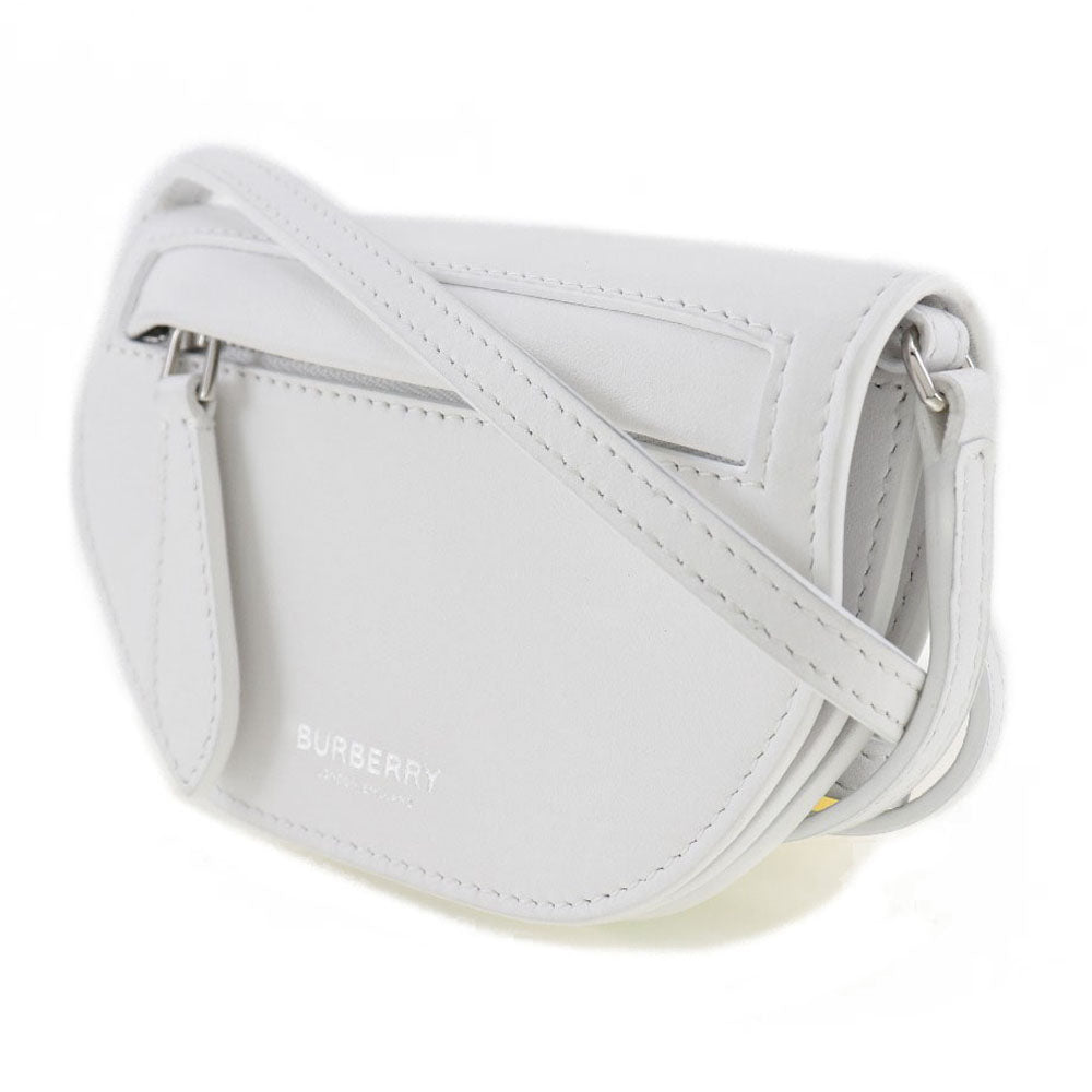 Burberry Olympia Brand Leather White Shoulder Bag