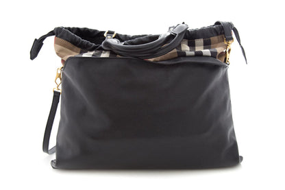 Burberry Big Crush Leather Black Tote Bag