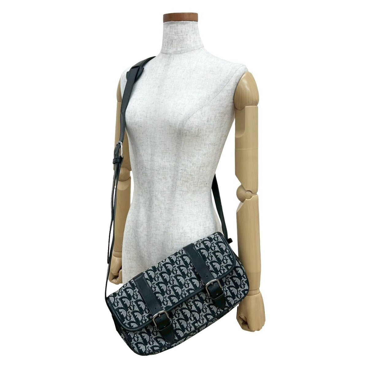 Dior Shoulder Bag canvas black Rovelle Bags