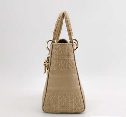 Dior Lady Dior Tote Bag 25Cm Beige 250108781015814 Rovelle Bags