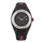 Stainless Steel Rubber 46mm Sync Web Quartz Watch Black