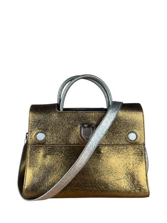Christian Dior Diorever Gold Leather 2Way Handbag Rovelle Bags