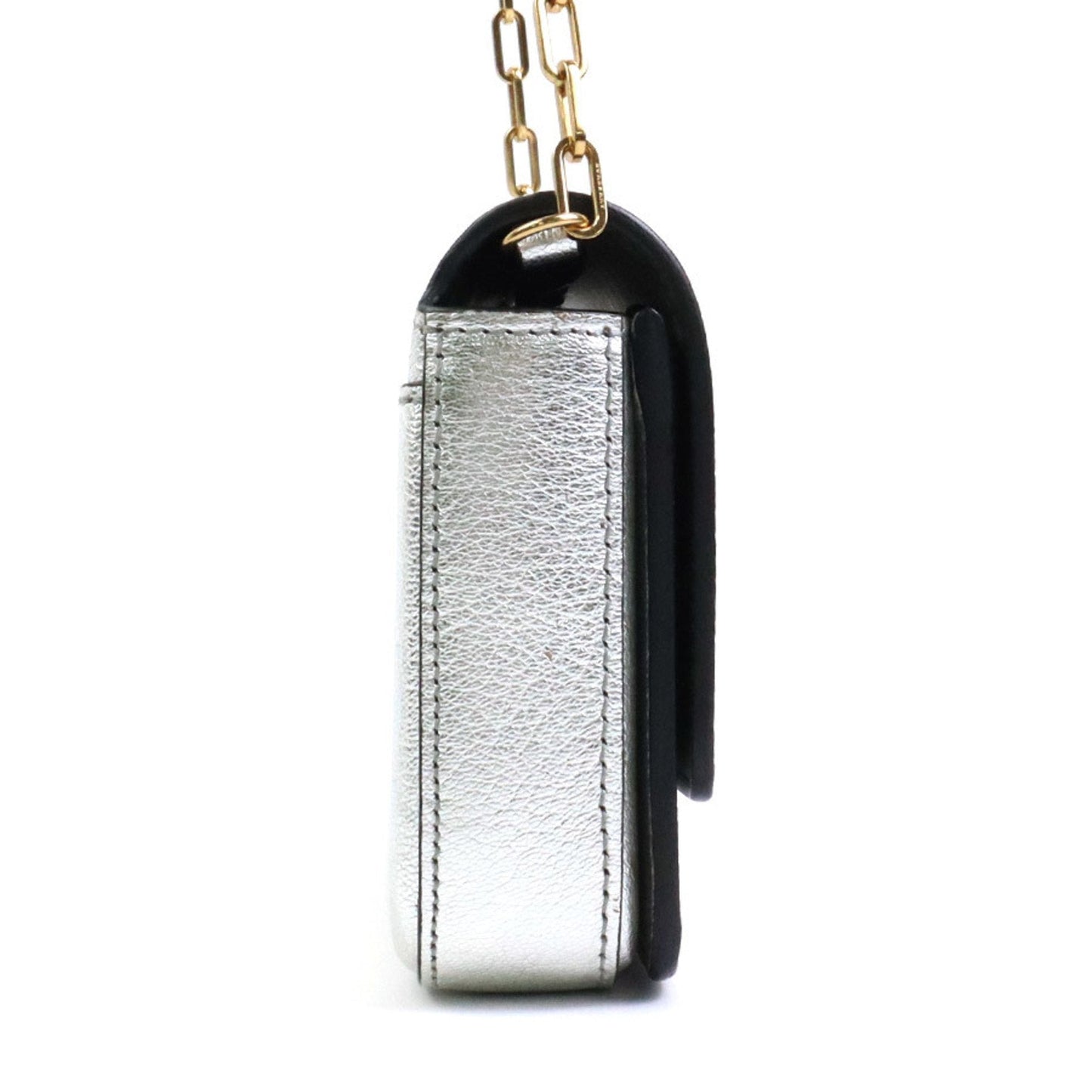 Burberry Brand Leather Silver Shoulder Bag Style 3