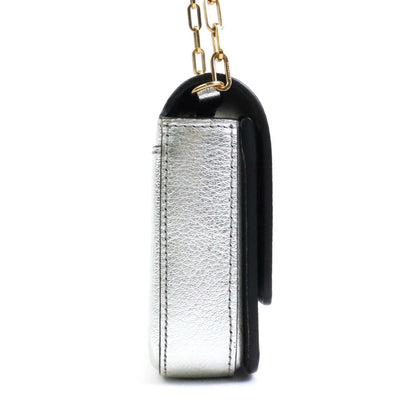 Burberry Brand Leather Silver Shoulder Bag Style 3