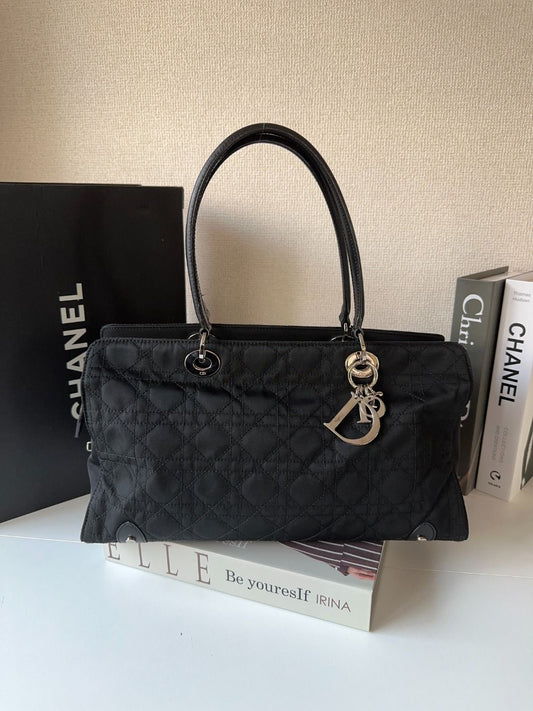 Christian Dior Cannage East West Lady Dior Bag - Black Shoulder Bags Handbags Mr06082025X841 Rovelle Bags