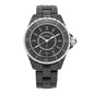 Stainless Steel Ceramic Ruby 33mm J12 Quartz Watch Black