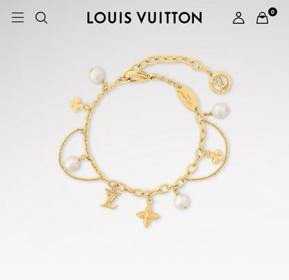 Golden Flower Pearl Bracelet & Necklace