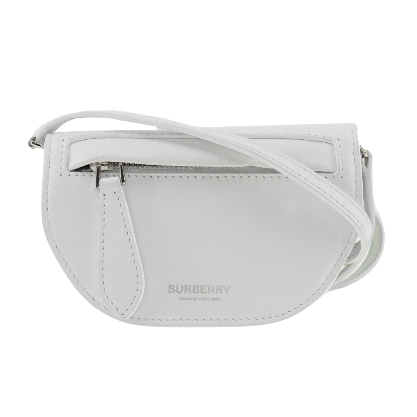 Burberry Olympia Brand Leather White Shoulder Bag Style 2