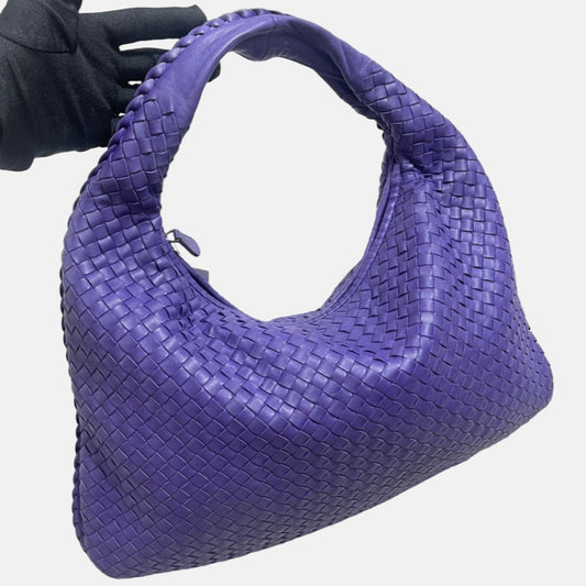 Bottega Veneta Hobo Bag Large Leather Purple 47cm