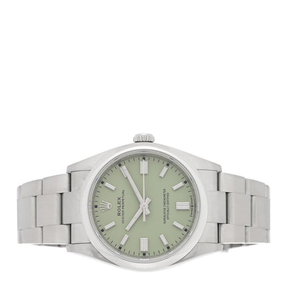 Stainless Steel 36mm Oyster Perpetual Watch Pistachio 126000