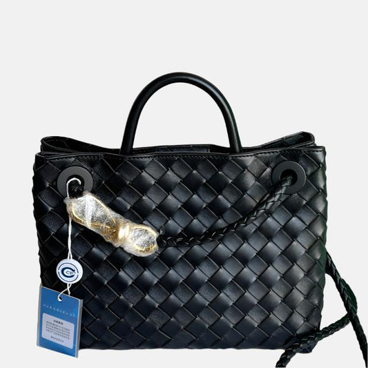 Bottega Veneta Small Andiamo Black Intrecciato Handbag