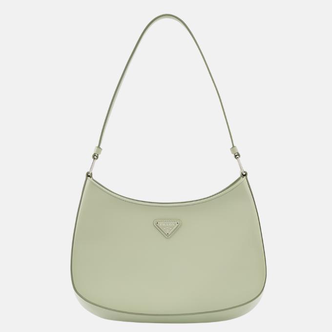 Prada Cleo Green Smooth Leather Shoulder Bag Rovelle Bags