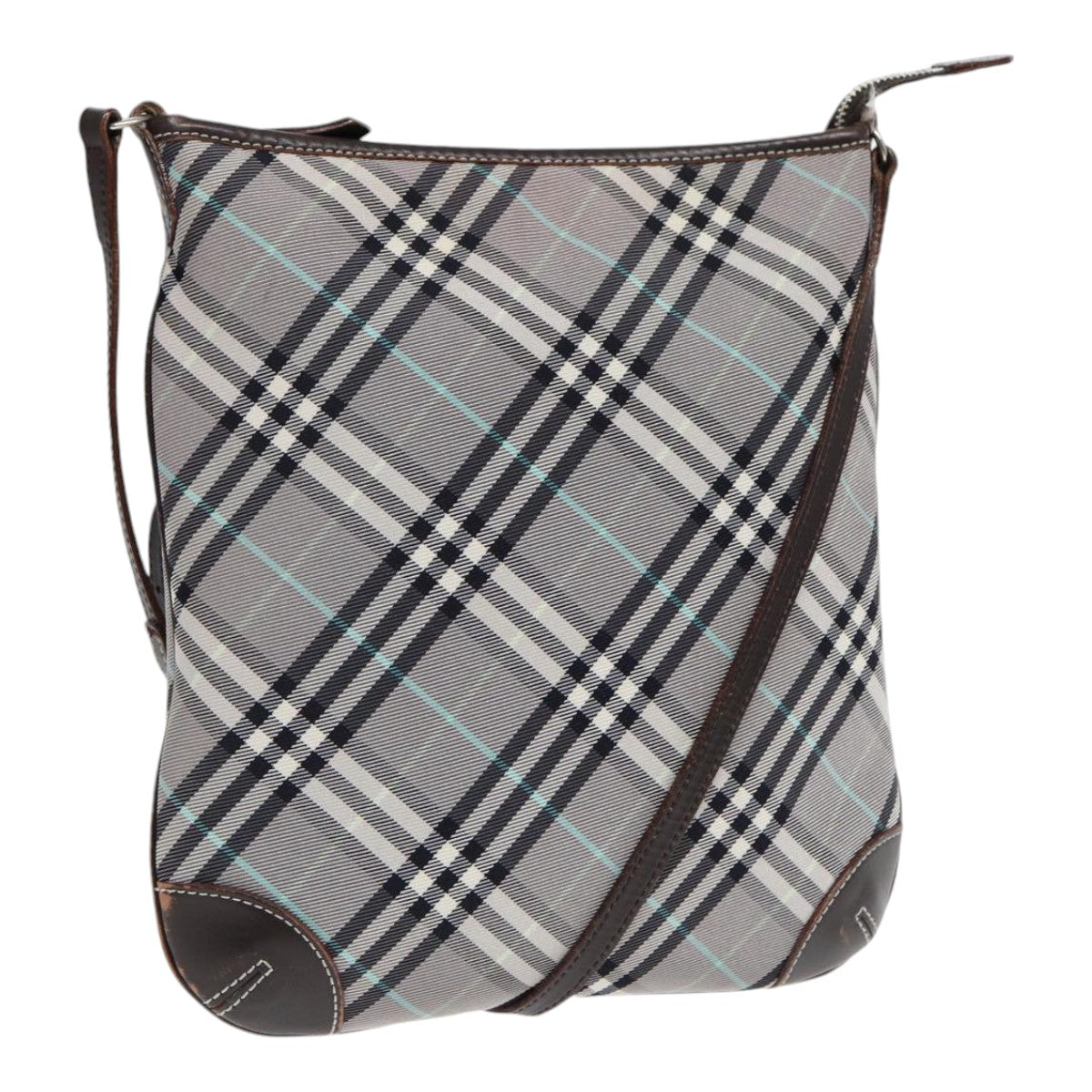 Burberry Nova Auth Canvas Gray Shoulder Bag