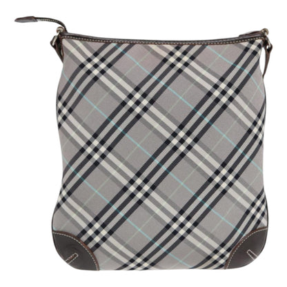 Burberry Nova Auth Canvas Gray Shoulder Bag