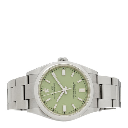Stainless Steel 36mm Oyster Perpetual Watch Pistachio 126000