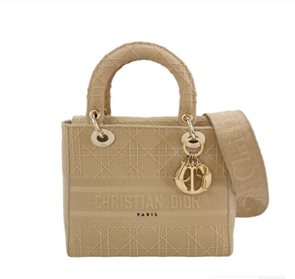 Dior Lady Dior Tote Bag 25Cm Beige 250108781015814 Rovelle Bags
