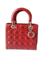 Lady Dior Medium Bag Red Patent Leather SKU 0194 Rovelle Bags