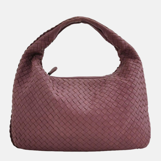 Bottega Veneta Hobo Bag Lambskin leather Purple Medium 40cm
