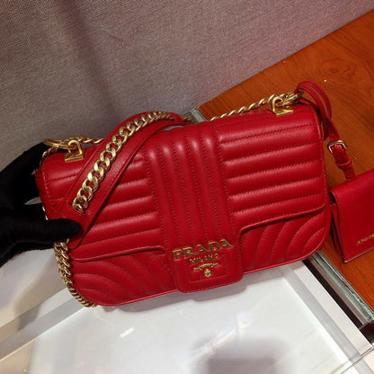 Medium Leather Prada Diagramme Bag