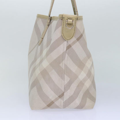 Burberry Nova Auth Leather White Tote Bag