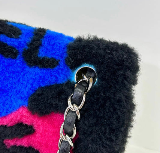 Chanel Pop Art Shearling Lamb Flap Rovelle Bags