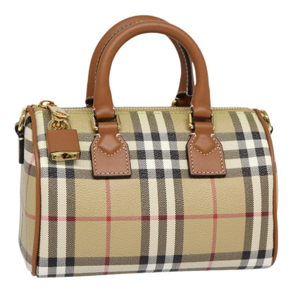Burberry Nova Auth Leather Beige Handbag Style 7