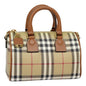 Burberry Nova Auth Leather Beige Handbag Style 7